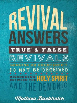cover image of Revival Answers, True and False Revivals, Genuine or Counterfeit